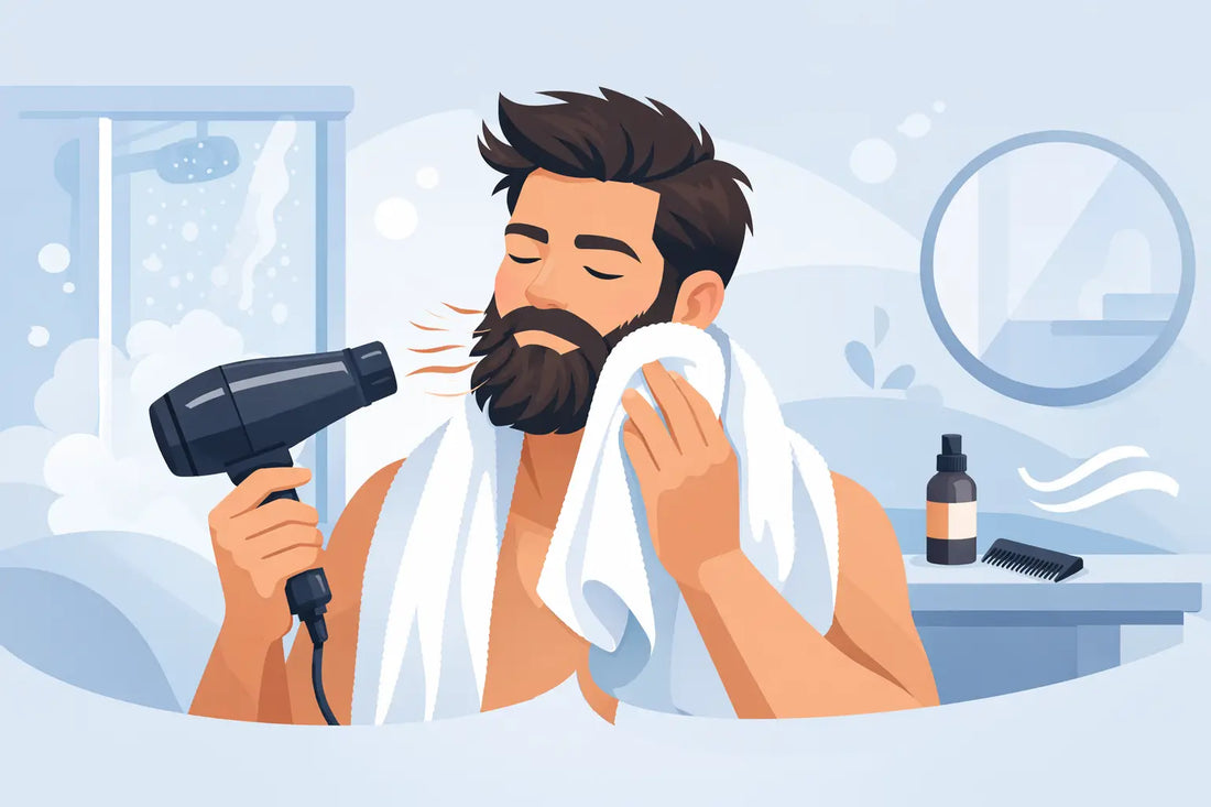 Comment sécher sa barbe après la douche ?