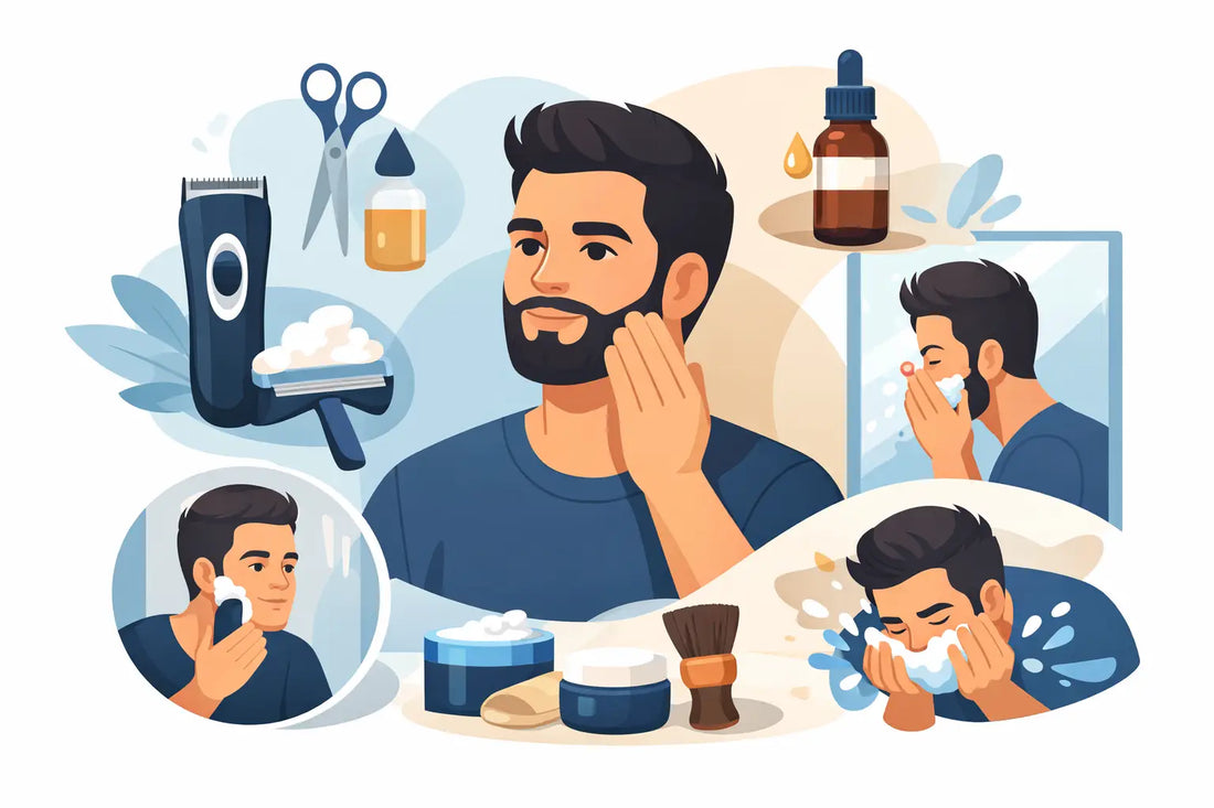 Routine barbe débutant en 5 gestes simples